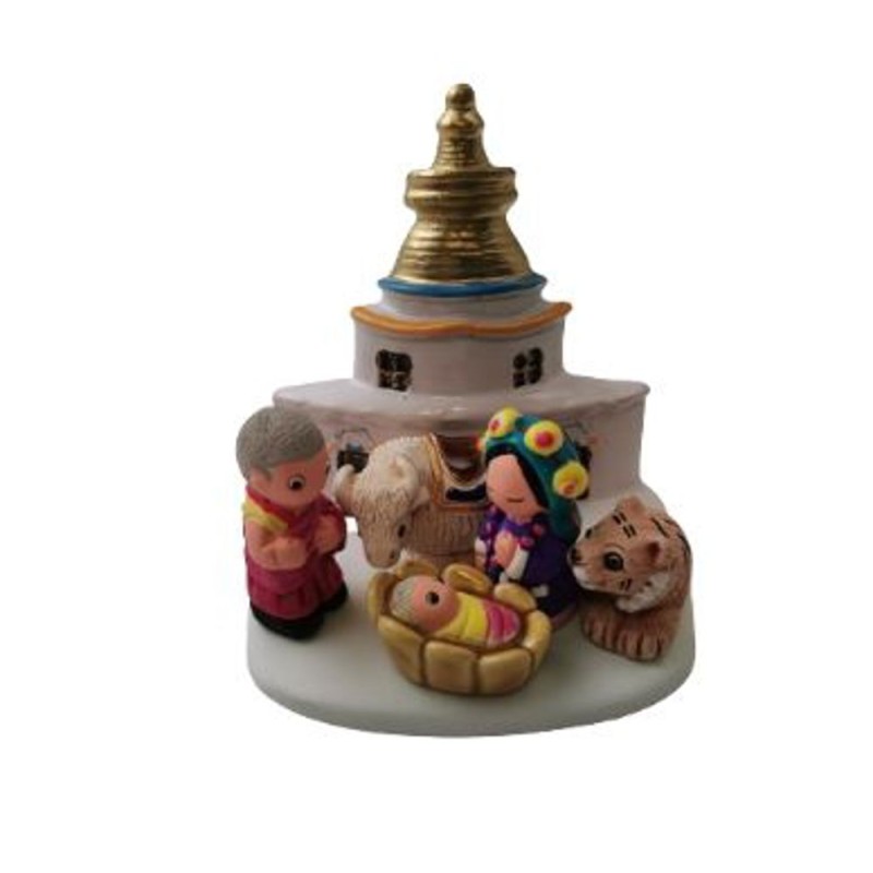   CRECHE CERAMIQUE BLOC 8X7CM - TIBET