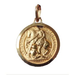 Gouden medaille PL. 15mm St Martin op het paard