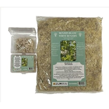 Encens en grains boite de 50Gr Benjoin Blanc