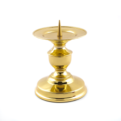 Gouden kaarshouder.15cm hoog