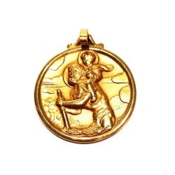 Médaille 25mm Pl. Or St Christophe