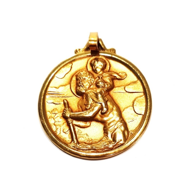 25mm Pl medaille. Maar St. Christopher