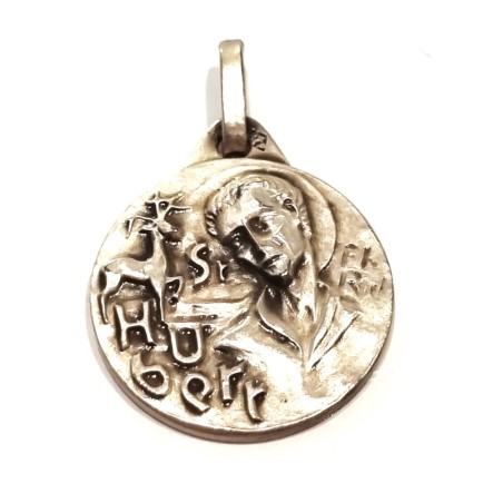Médaille St Hubert 15mm Argent S925
