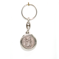 Metalen sleutelhanger van St. Christopher