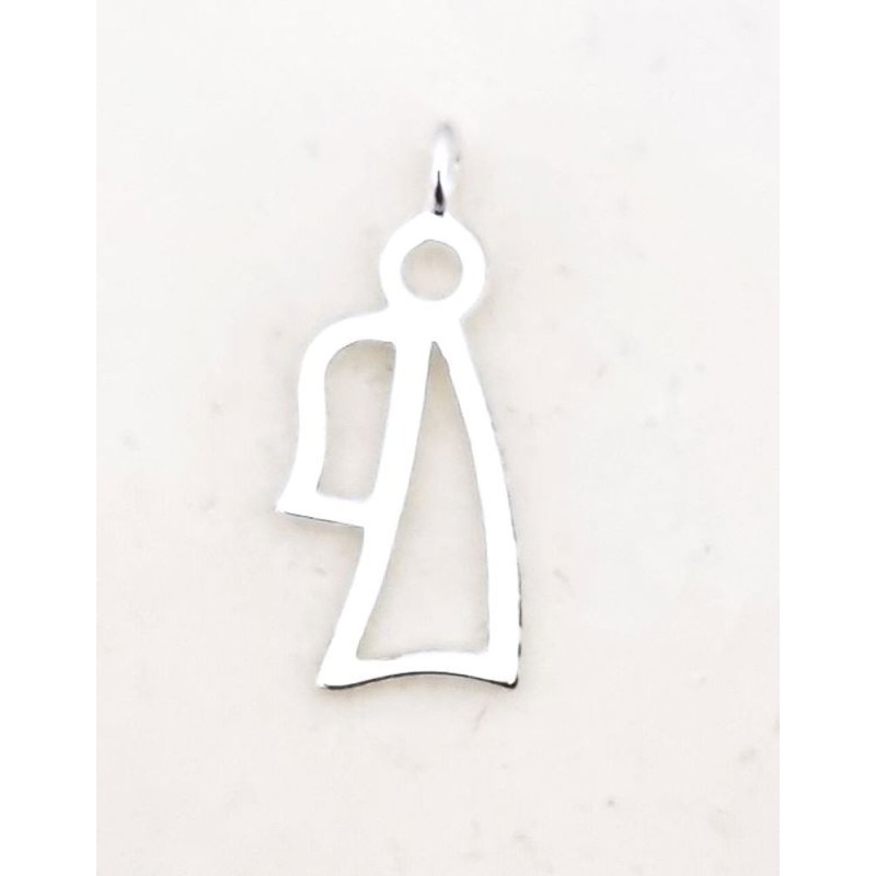 Pendentif ange en argent. 20 mm. 8.7 gr