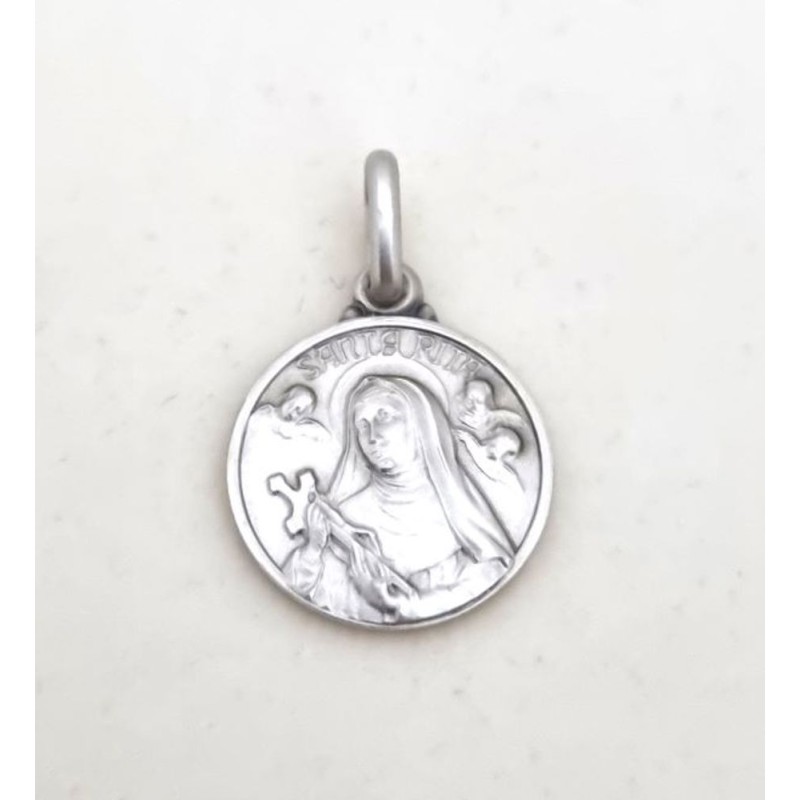 St. Rita's medaille in zilver. 16 mm