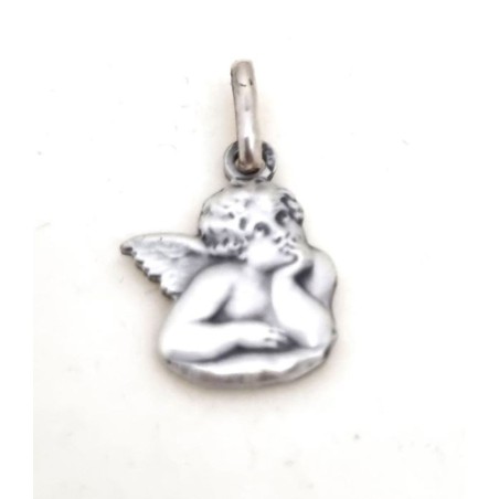 Médaille ange en argent. 11 mm. 1.4 gr