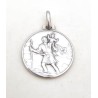 Médaille de Saint Christophe en argent. 18 mm