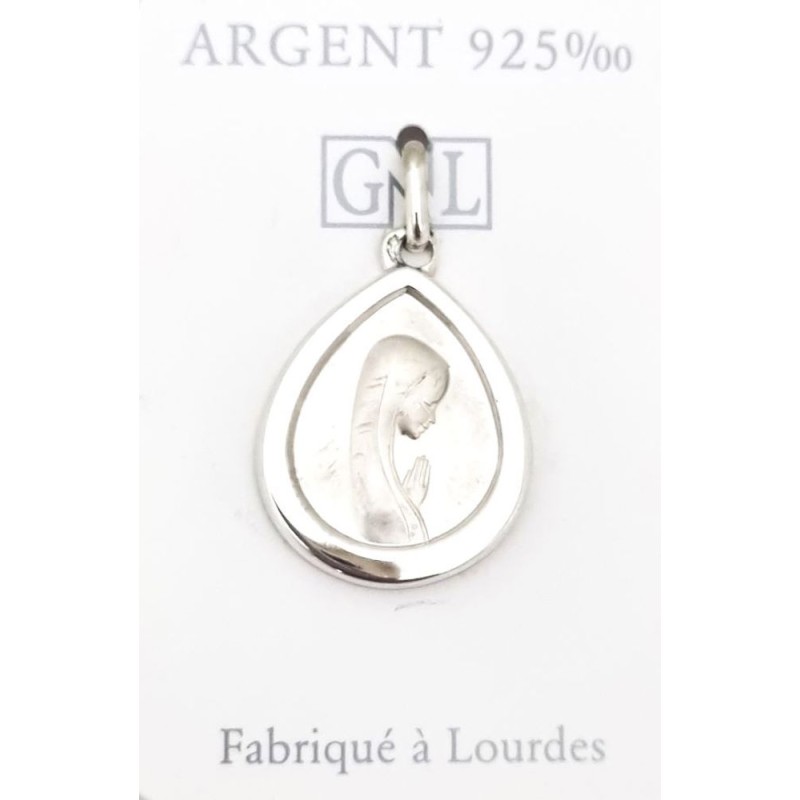 Médaille de la Vierge Marie en argent. 20 mm