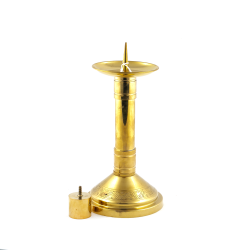 Chandelier d'autel doré. 33 cm de haut