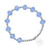 BRACELET CRISTAL PERLES ARGENTEES