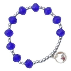 BRACELET CRISTAL PERLES ARGENTEES