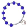 BRACELET CRISTAL PERLES ARGENTEES