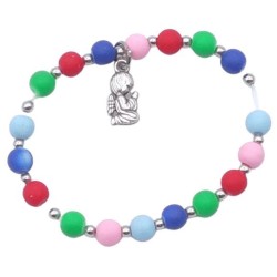 Bracelet multicolore pour enfant avec breloques