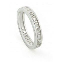 Bague en Argent S925 "GESU E' IL SEGNORE"