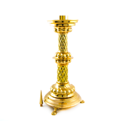 Chandelier d'autel doré. 36 cm