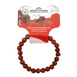 Bracelet perles 8mm Jasper rouge