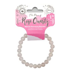 Bracelet perles 8mm Quartz rose