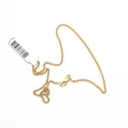 Goud gepantserde ketting. 36 cm