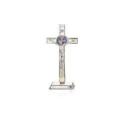 Croix S. Benoit 12x6 CM sur base avec insert lumineux