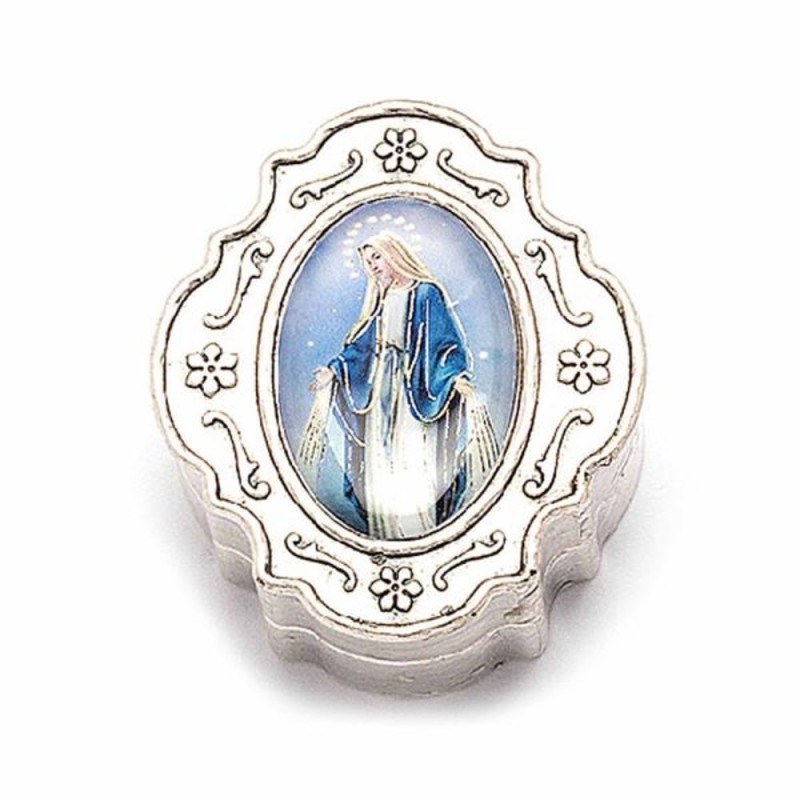 Boîte en métal avec image. 3.5/4 cm