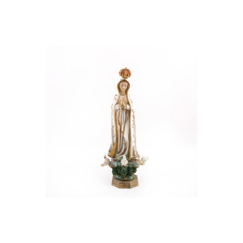 Statue de Notre Dame de Fatima en résine. 20 cm