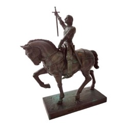 Beeld van Jeanne d'Arc 28x16cm gietijzer