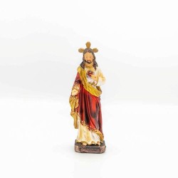 Statue de Jésus Sacré Cœur en résine. 15 cm