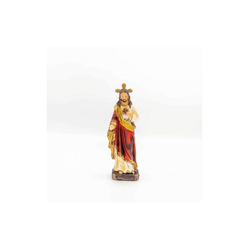 Statue de Jésus Sacré Cœur en résine. 15 cm