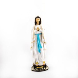 Statue de Notre Dame de Lourdes en résine. 40 cm