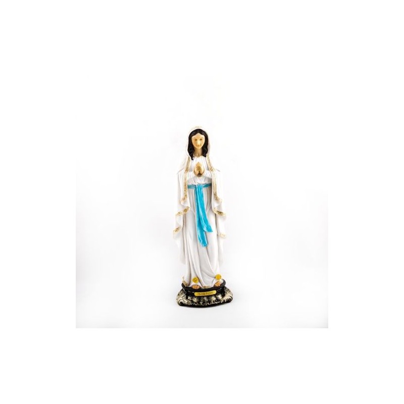 Statue de Notre Dame de Lourdes en résine. 40 cm