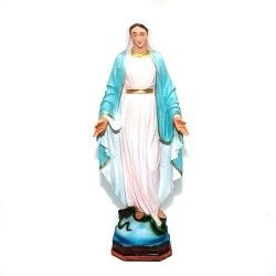 Statue de la Vierge Miraculeuse en résine. 60 cm