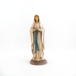 Statue de Notre Dame de Lourdes en résine. 27 cm