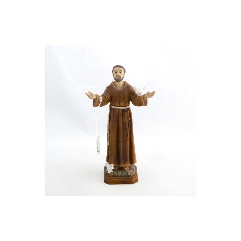 Statue de Saint François en résine. 20 cm