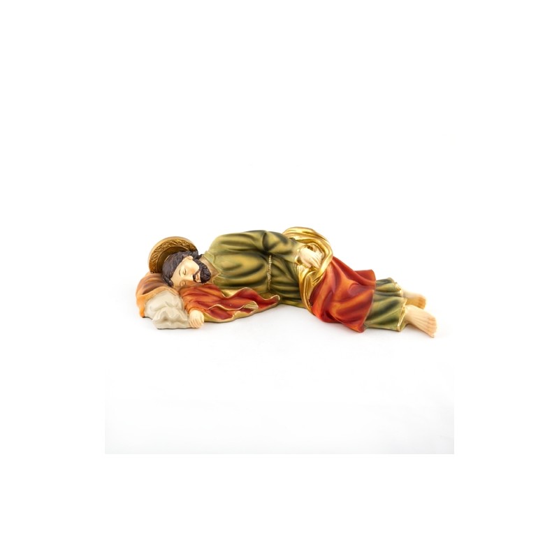 Statue de Saint Joseph endormi en résine. 19.5 cm