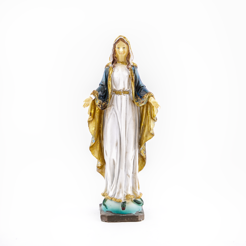 Statue de la Vierge Miraculeuse en résine. 23 cm