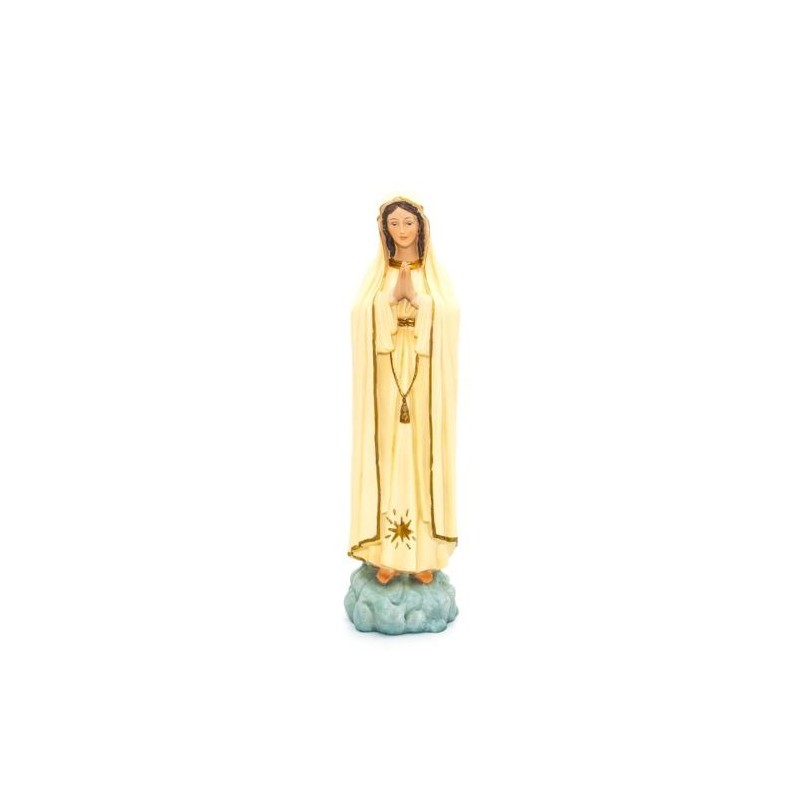 Statue de Notre Dame de Fatima en résine. 30 cm