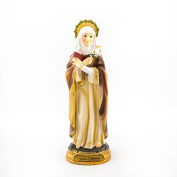 St. Catherine-beeld van hars. 20 cm