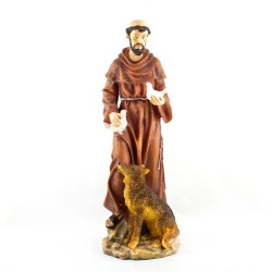 St. Franciscus beeld van hars. 50 cm