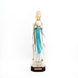 Statue de Notre Dame de Lourdes en résine. 40 cm