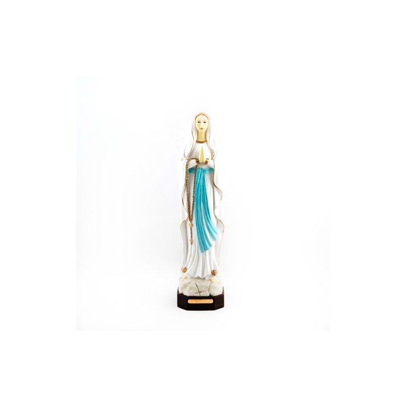 Statue de Notre Dame de Lourdes en résine. 40 cm