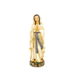 Statue de Notre Dame de Lourdes en résine. 20 cm