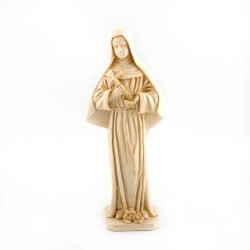 Statue de Sainte Rita en résine beige. 22 cm