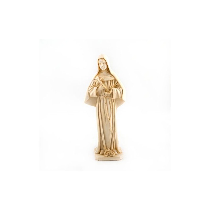 Statue de Sainte Rita en résine beige. 22 cm