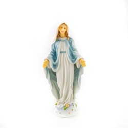 Statue de la Vierge Miraculeuse en résine. 20 cm