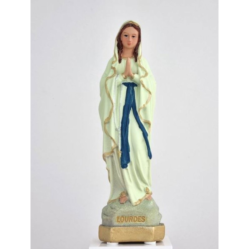 Statue ND Lourdes 20cm résine lumineuse