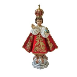 Staue Enfant Jesus de Prague 18CM Resine peint main