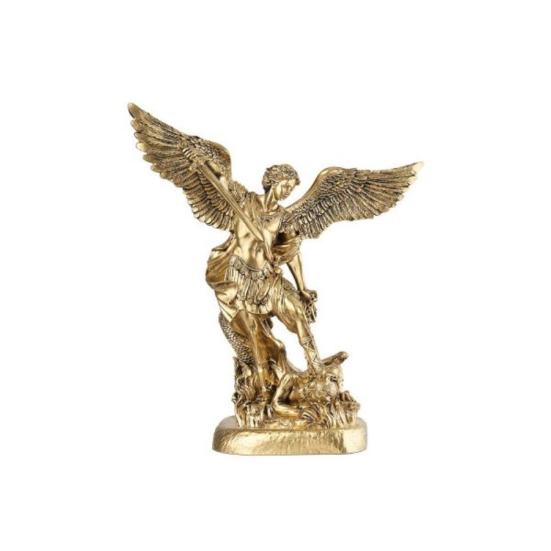 Statue St. Michel 40cm résine Bronze