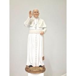 Statue du pape François en résine. 30 cm
