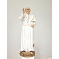 Beeld van paus Franciscus van hars. 30 cm